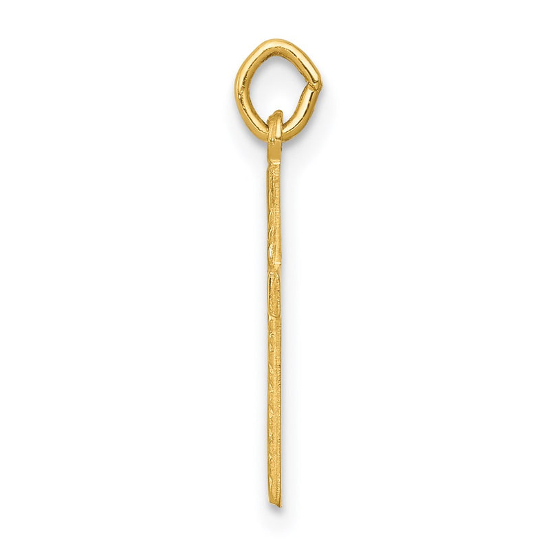 14k Yellow Gold 14k Floral Cross Charm