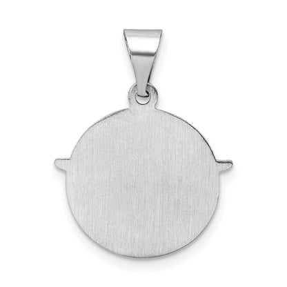 14k White Gold 14k White Gold Polished and Satin Hollow Holy Spirit Pendant