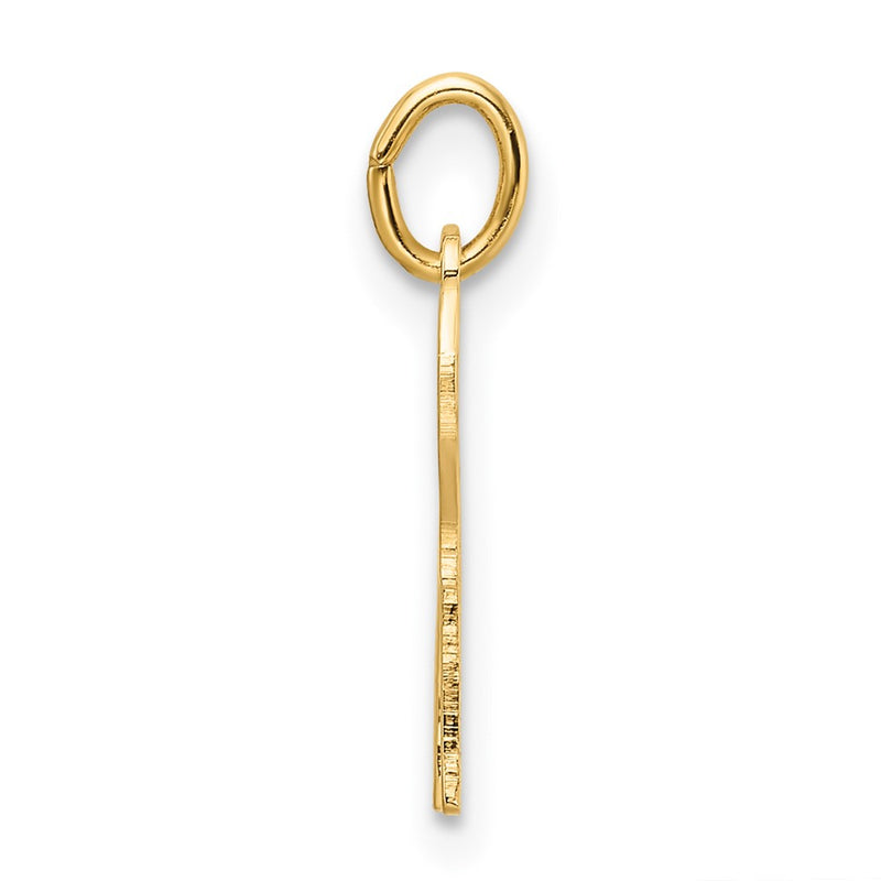 14k Yellow Gold 14k Polished Solid Chai Symbol Outline Pendant