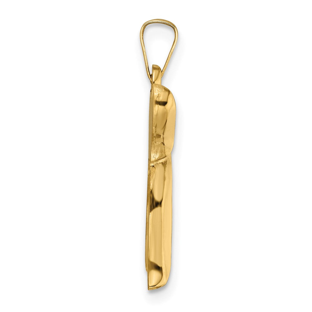 14k Yellow Gold 14k Polished Hollow Chai Symbol Pendant