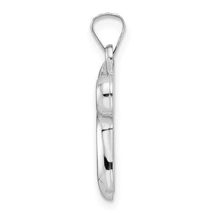 14k White Gold 14k White Gold Polished Hollow Chai Symbol Pendant