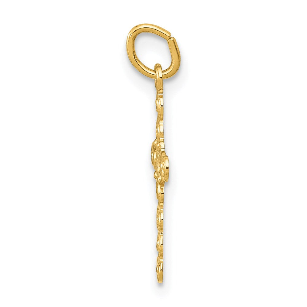14k Yellow Gold 14k Small Polished Cross Charm