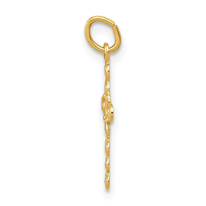 14k Yellow Gold 14k Small Polished Cross Charm