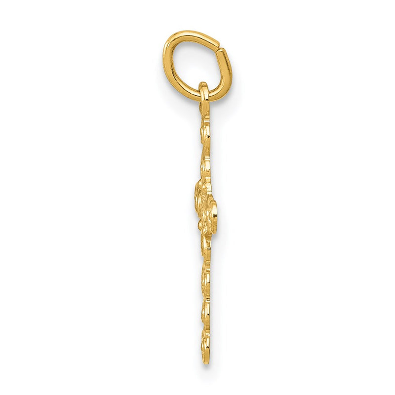 14k Yellow Gold 14k Small Polished Cross Charm
