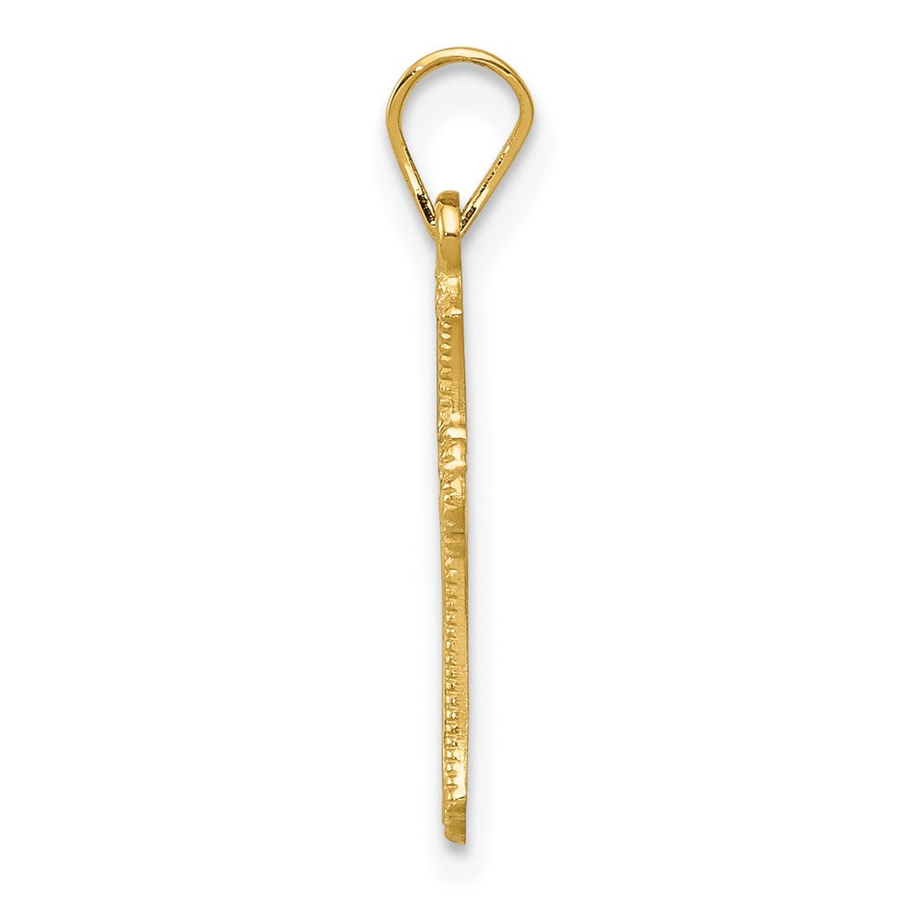 14k Yellow Gold 14k Budded Cross Charm