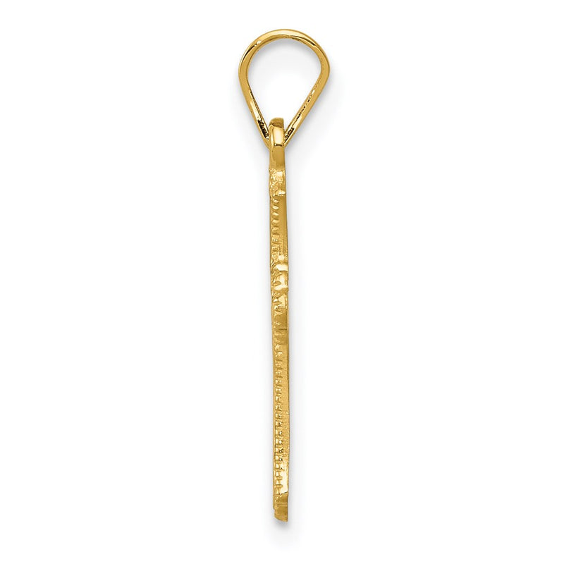 14k Yellow Gold 14k Budded Cross Charm