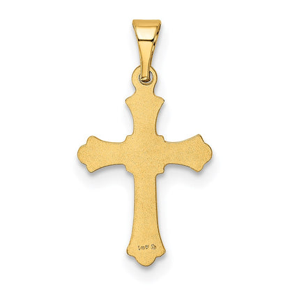 14k Yellow Gold 14k Budded Cross Charm