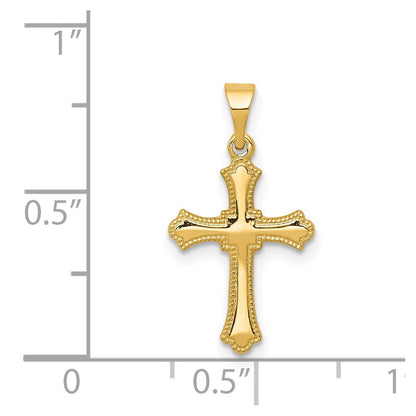 14k Yellow Gold 14k Budded Cross Charm