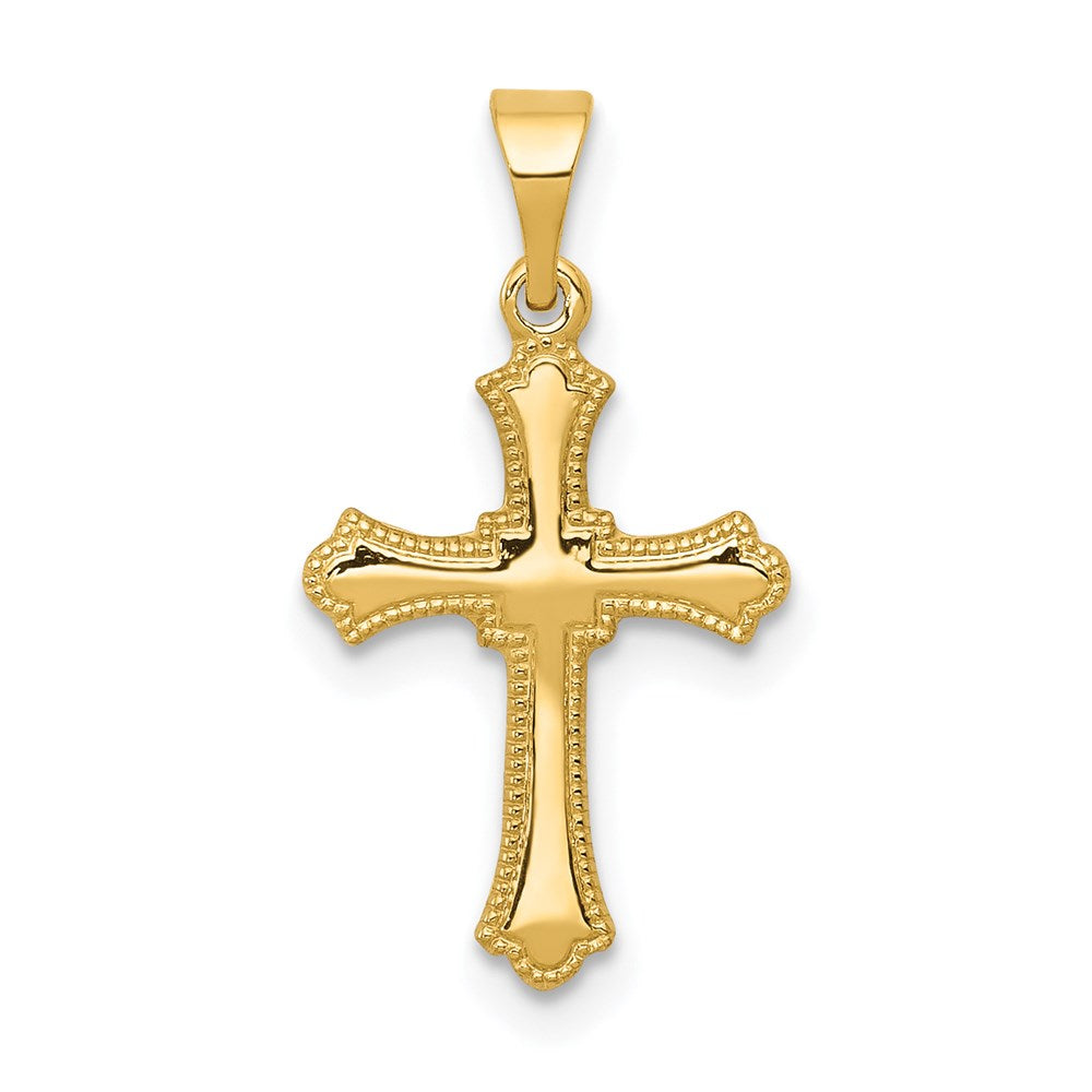 14k Yellow Gold 14k Budded Cross Charm