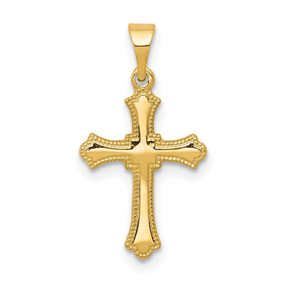 14k Yellow Gold 14k Budded Cross Charm