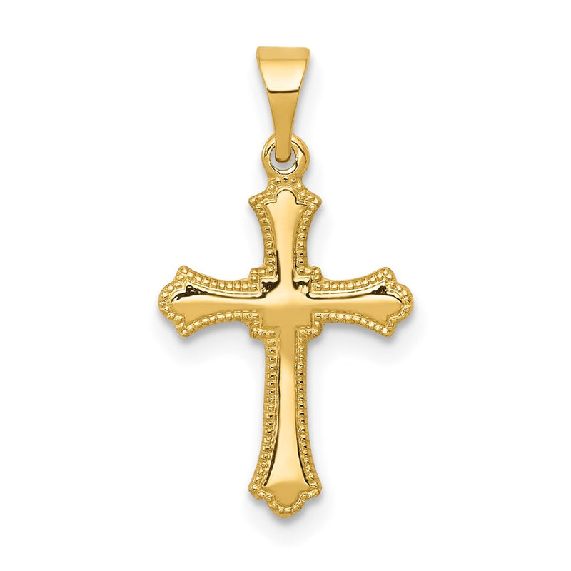 14k Yellow Gold 14k Budded Cross Charm