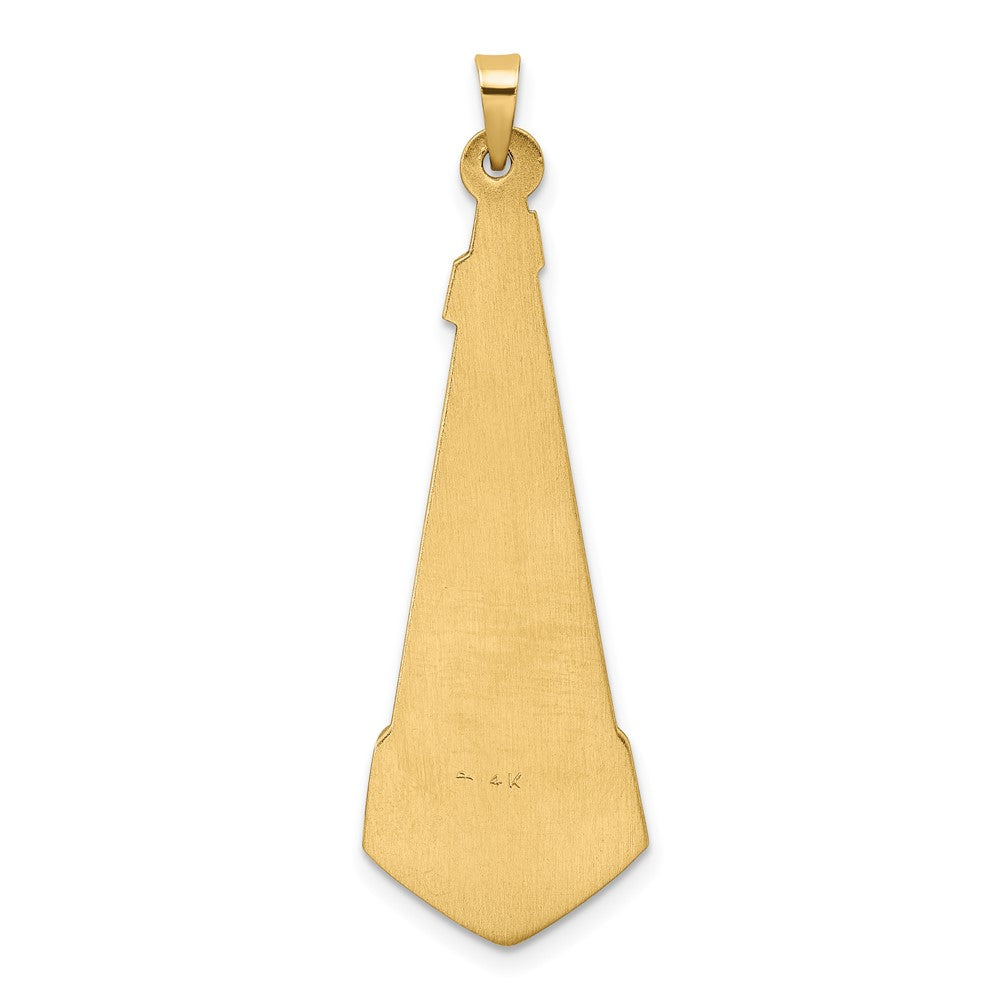 14k Two-tone 14k Two-tone Polished Hollow Scroll Pendant