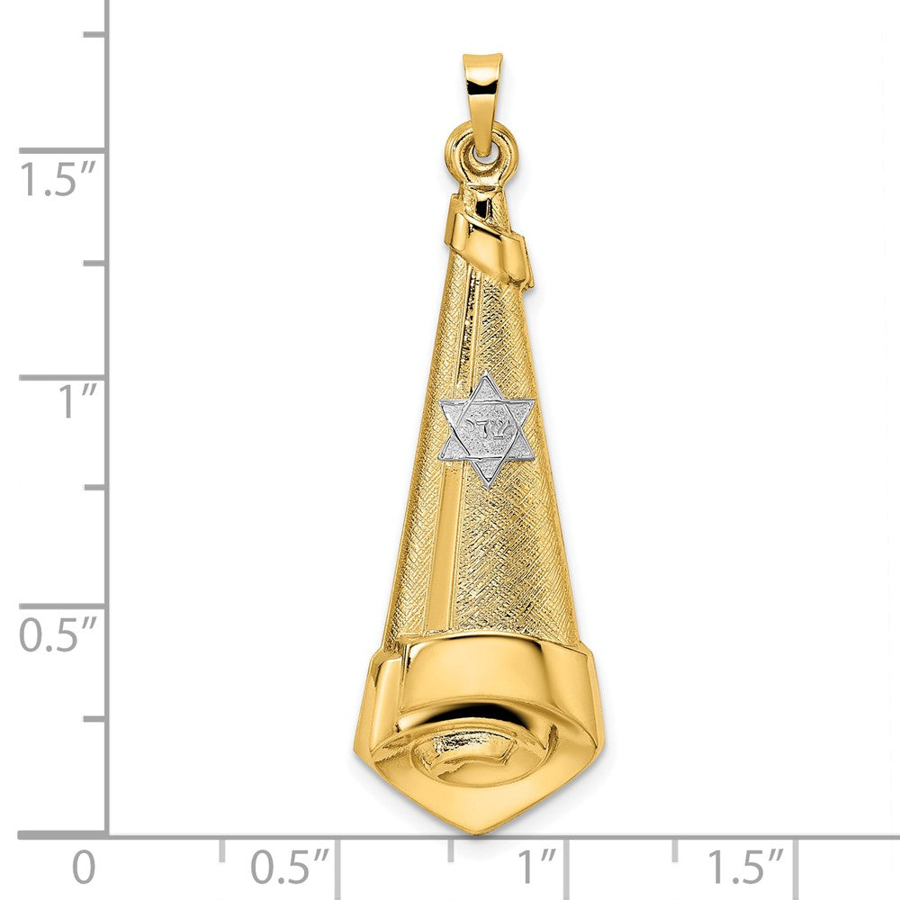 14k Two-tone 14k Two-tone Polished Hollow Scroll Pendant
