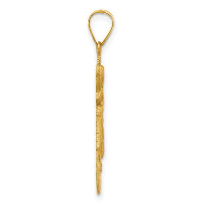 14K Yellow Gold Hollow Divine Child Jesus Figure Charm