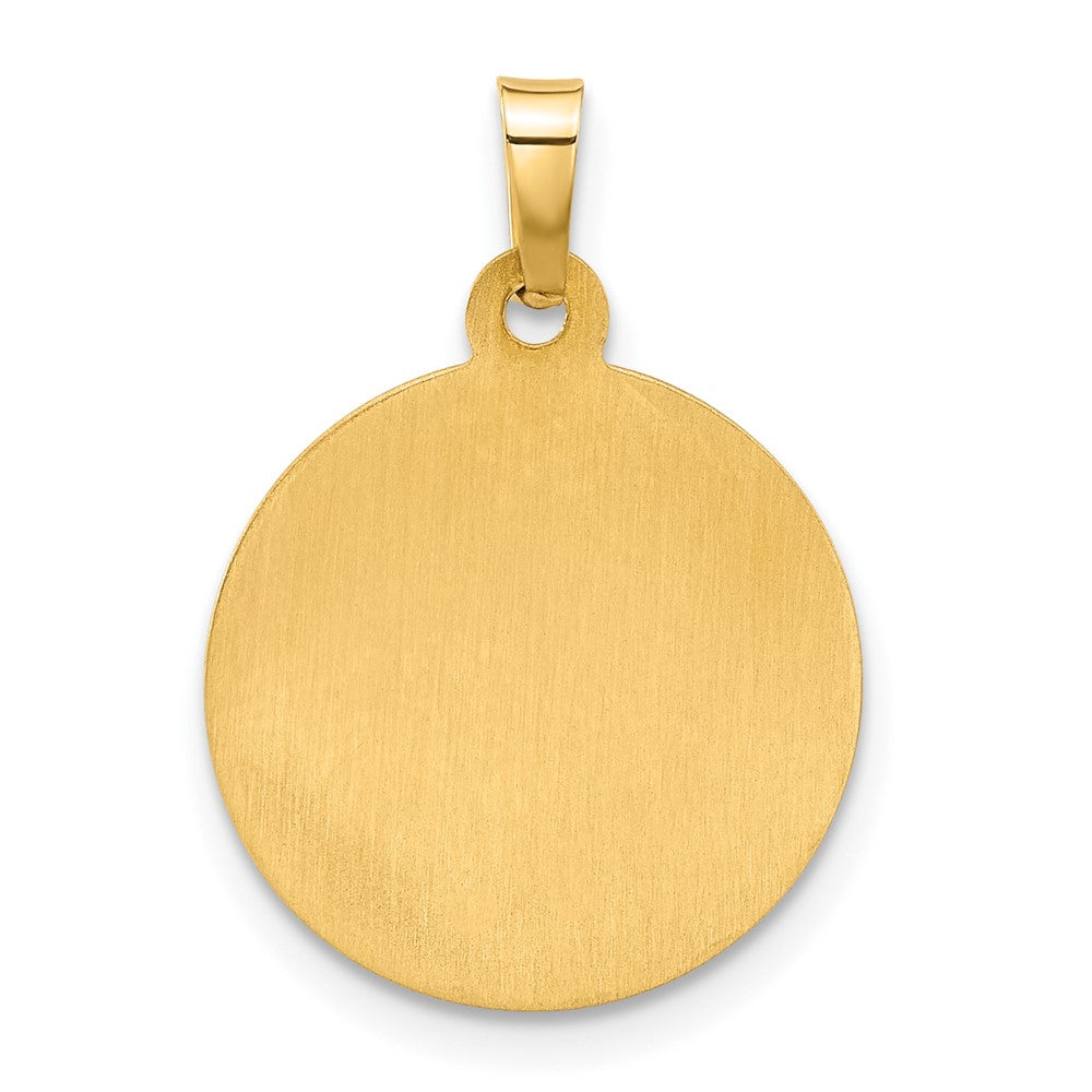 14K Yellow Gold Hollow Sacred Heart of Jesus Medal