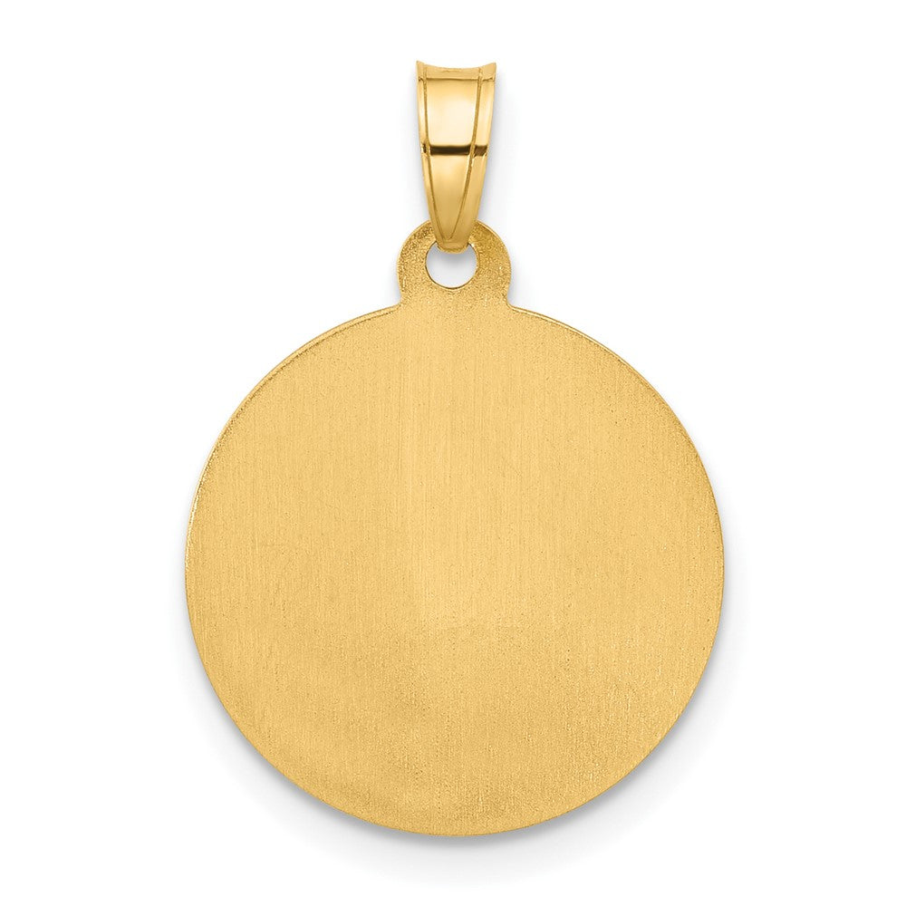 14K Yellow Gold Hollow Our Lady of Mt Carmel Medal