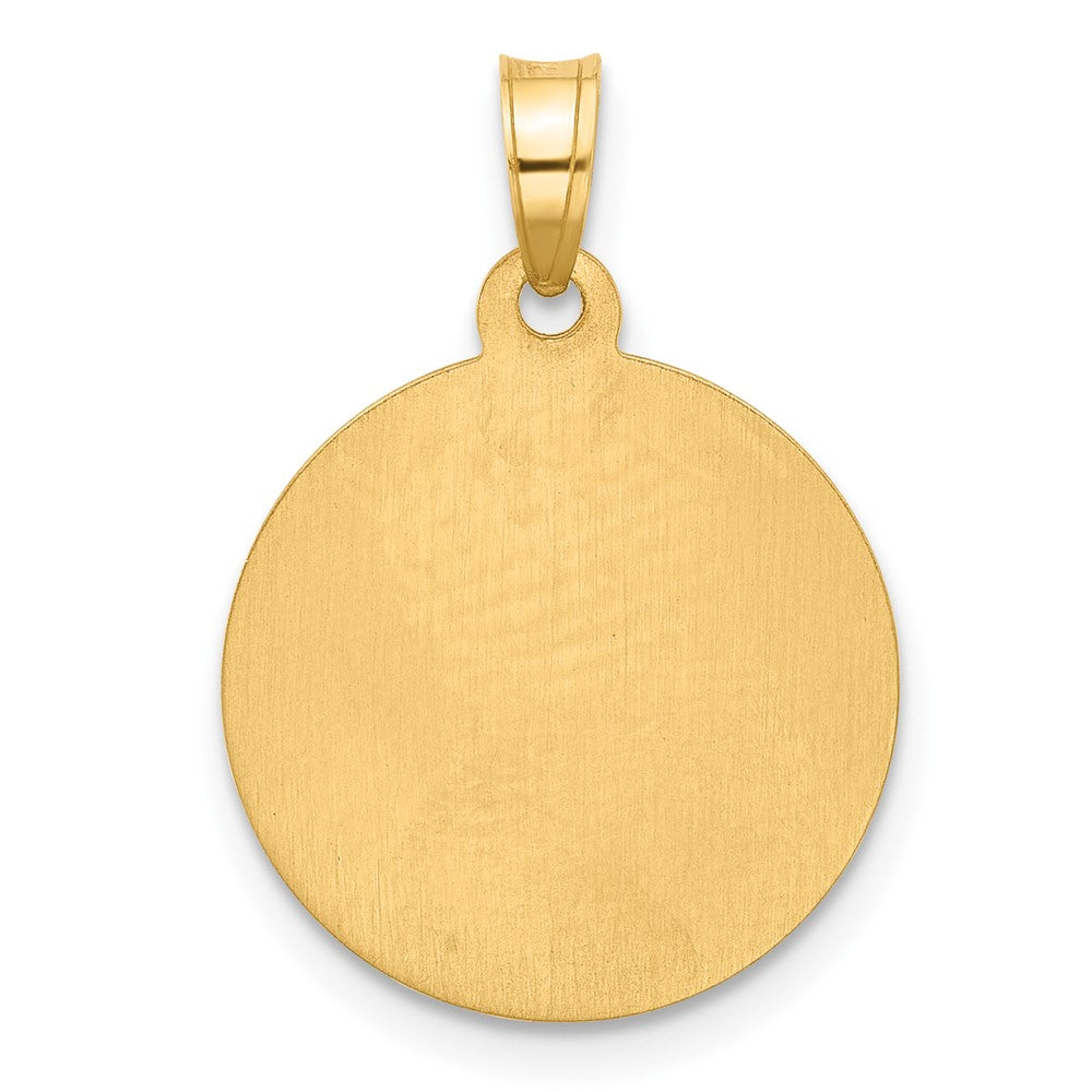 14K Yellow & Rhodium and Rhodium Hollow Lady of Sorrows Pendant