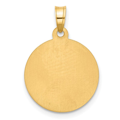 14K Yellow & Rhodium and Rhodium Hollow Lady of Sorrows Pendant