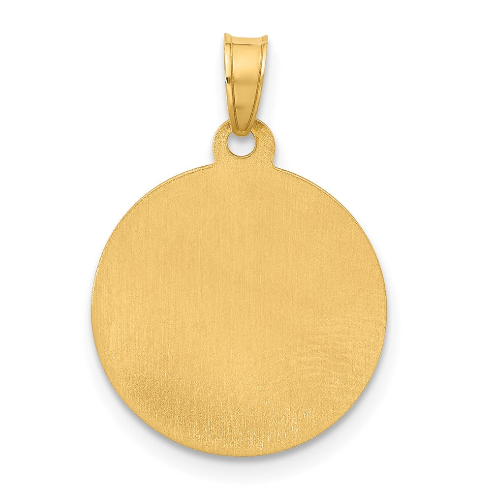 14K Yellow Gold Polished Hollow St Anthony Medal