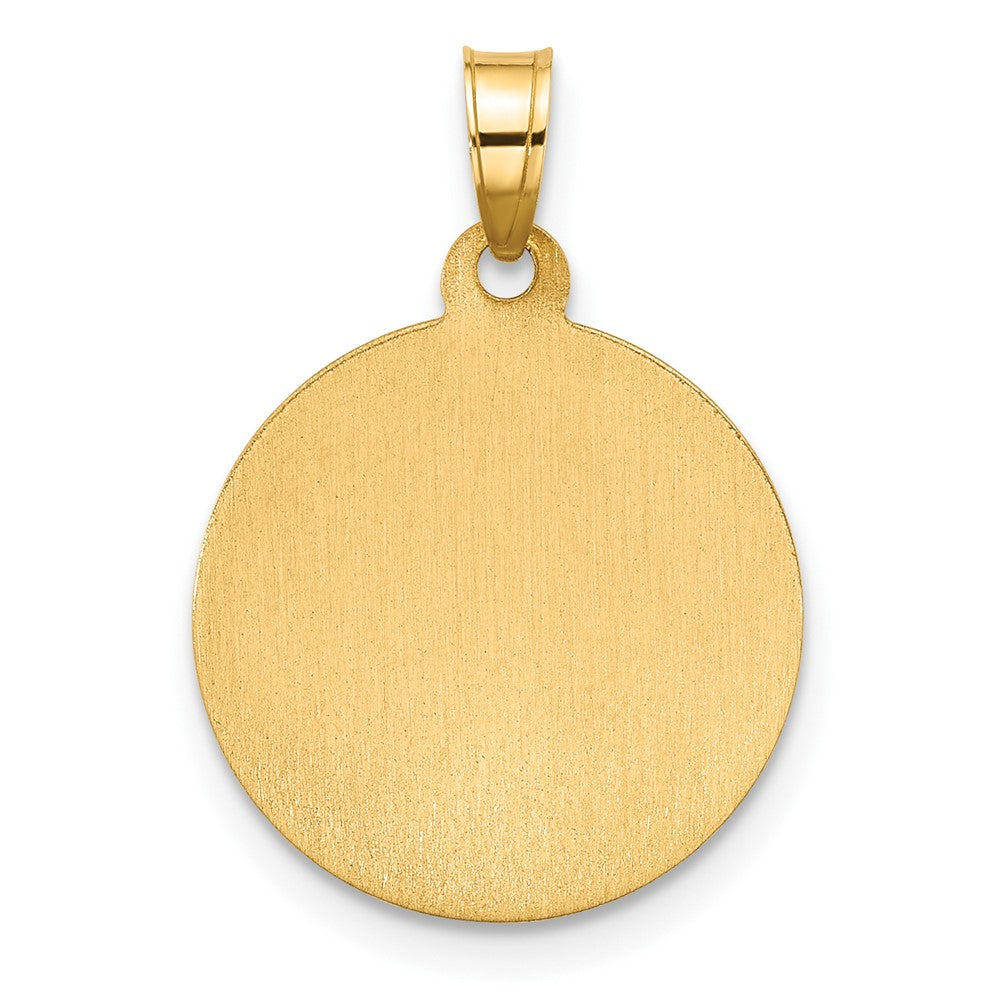 14K Yellow & Rhodium with White Rhodium Hollow St. Anthony Medal