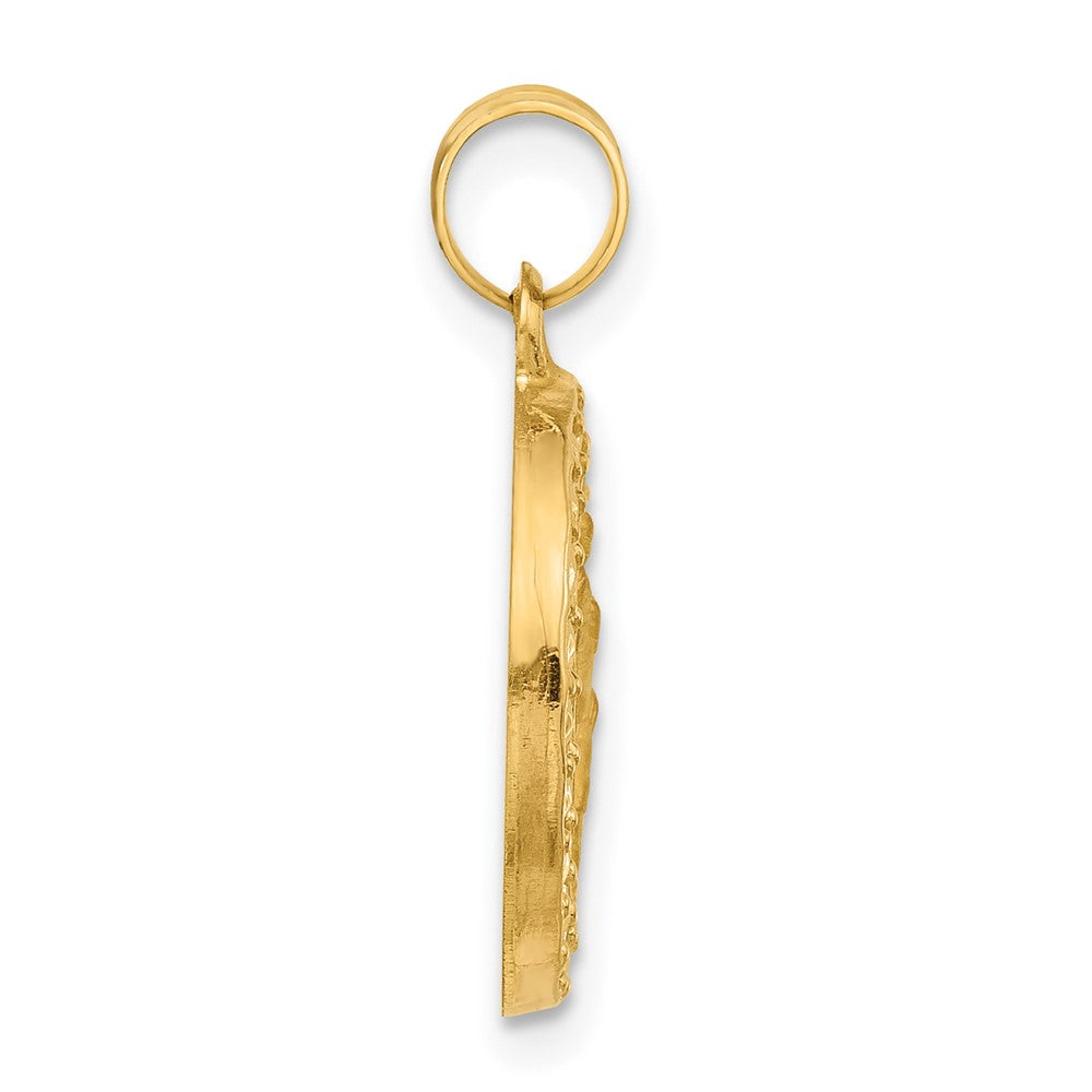 14K Yellow Gold Hollow St. Christopher Medal