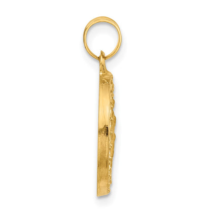 14K Yellow Gold Hollow St. Christopher Medal