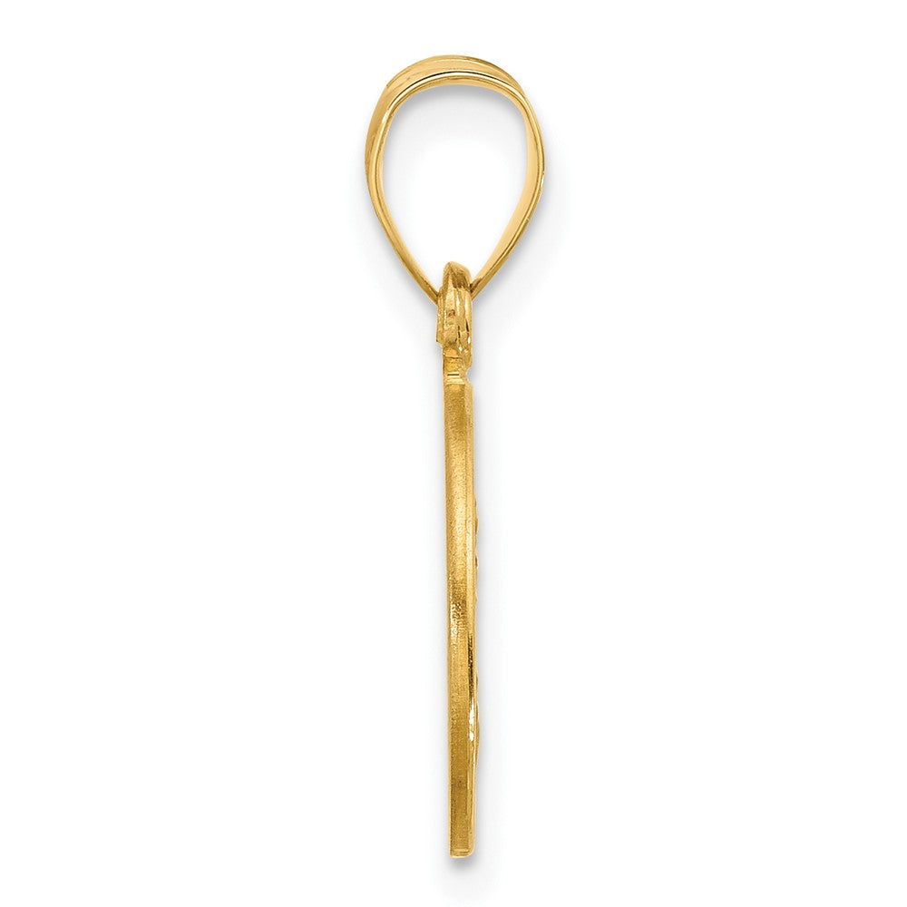 14K Yellow Gold Polished and Satin Solid St Joseph Medal