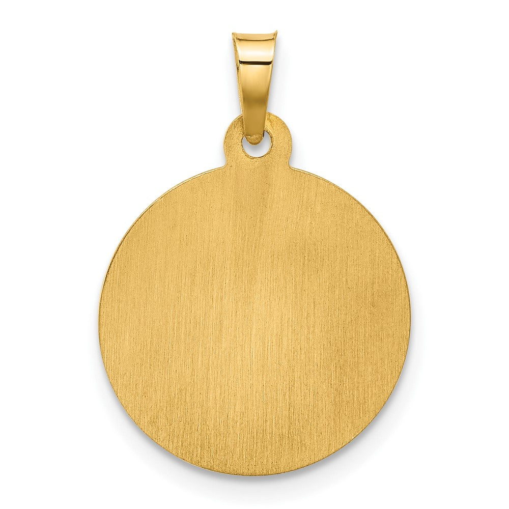 14K Yellow & Rhodium with White Rhodium Hollow St. Jude Thaddeus Medal