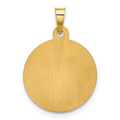 14K Yellow & Rhodium with White Rhodium Hollow St. Jude Thaddeus Medal