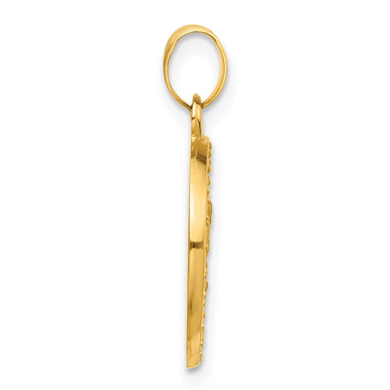 14K Yellow Gold Hollow St. Michael Medal