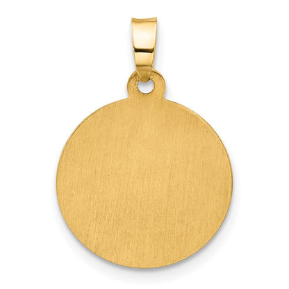 14K Yellow Gold Hollow St. Michael Medal