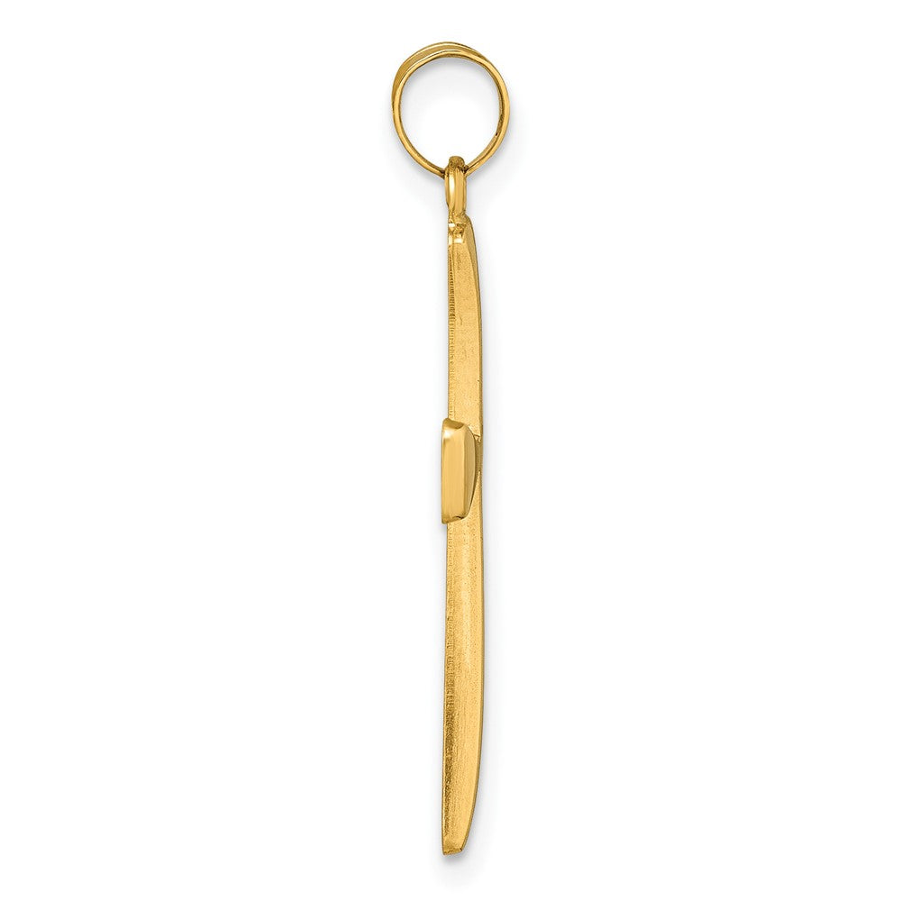 14K Yellow Gold Polished Religious Cross Pendant