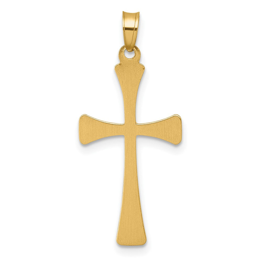 14K Yellow Gold Polished Religious Cross Pendant