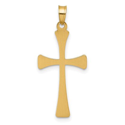 14K Yellow Gold Polished Religious Cross Pendant