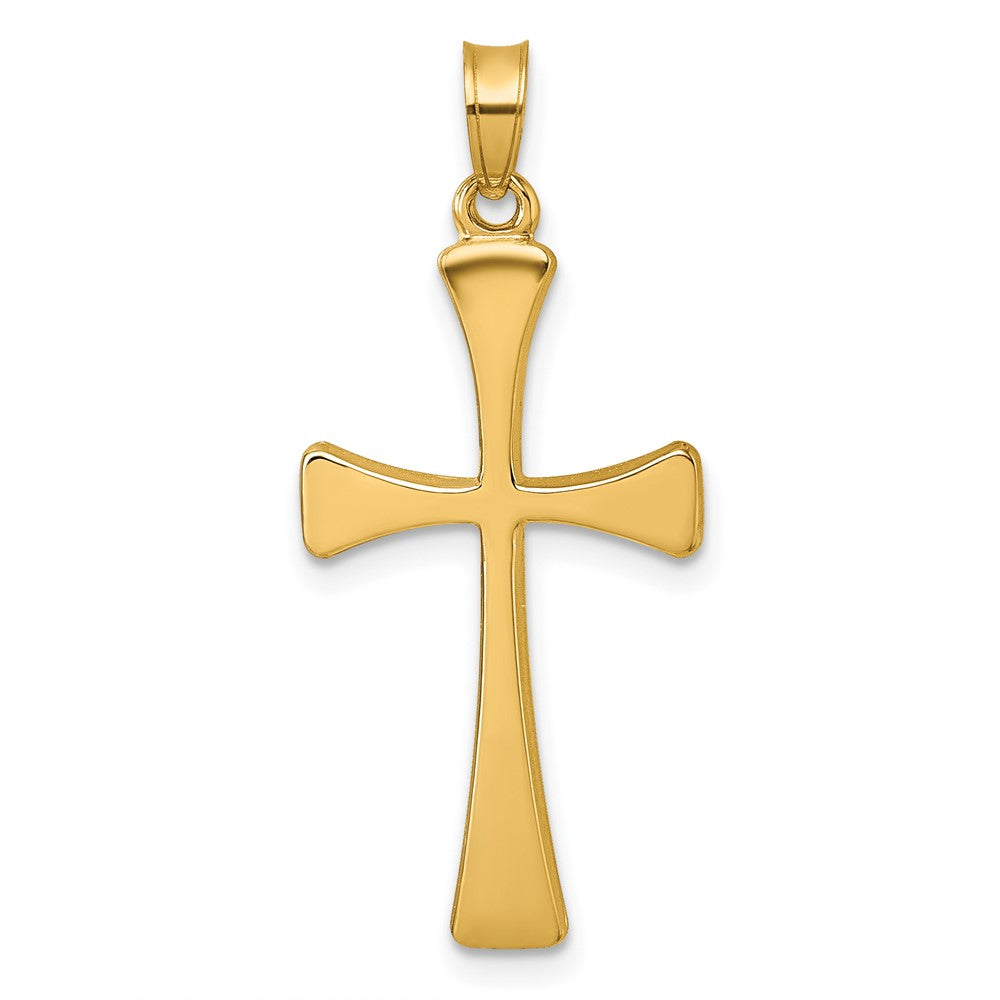 14K Yellow Gold Polished Religious Cross Pendant