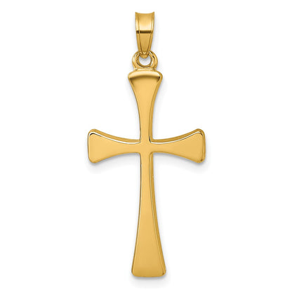 14K Yellow Gold Polished Religious Cross Pendant