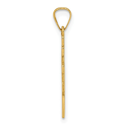 14K Yellow Gold Polished Eastern Orthodox Cross Pendant