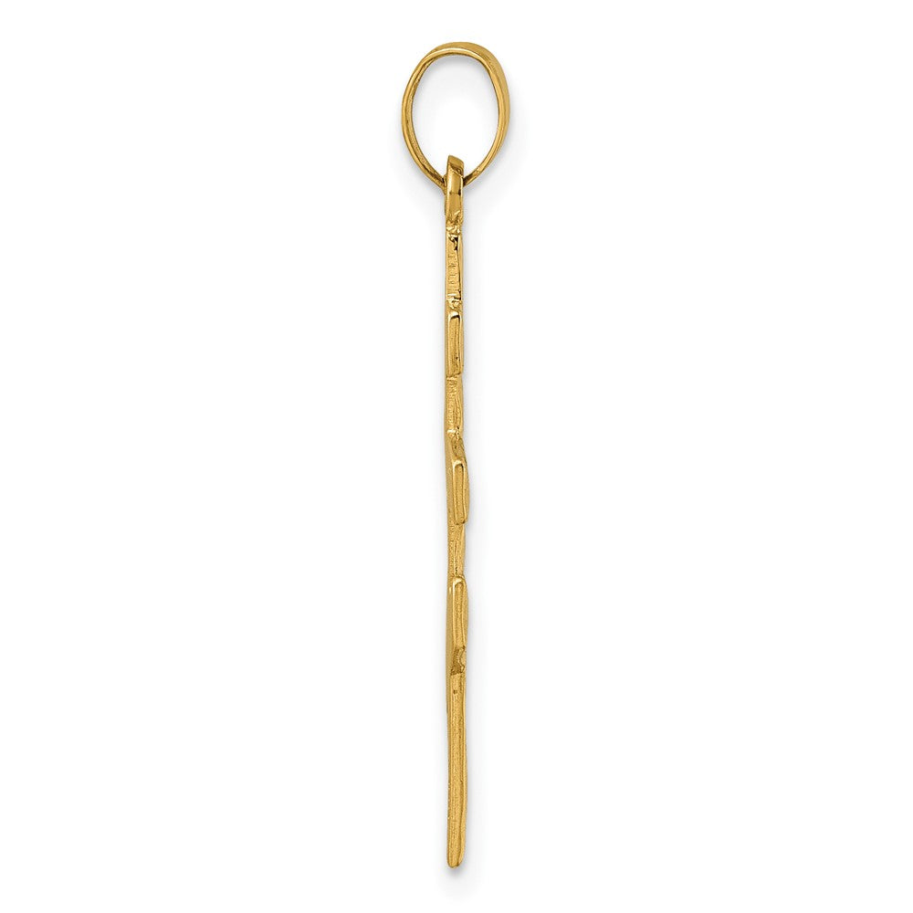 14K Yellow Gold Polished Eastern Orthodox Cross Pendant