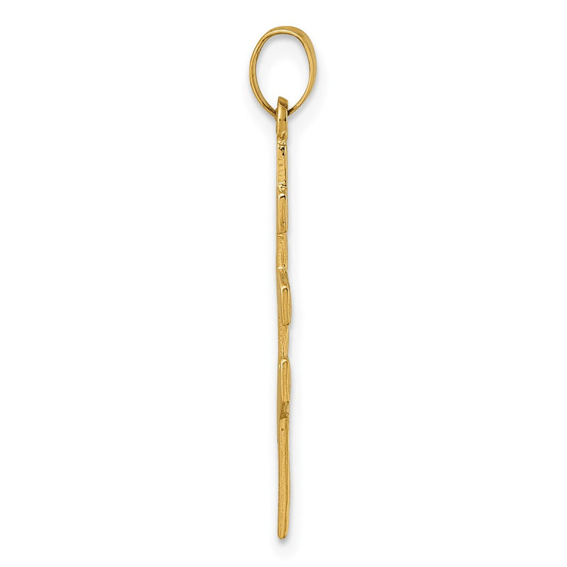14K Yellow Gold Polished Eastern Orthodox Cross Pendant