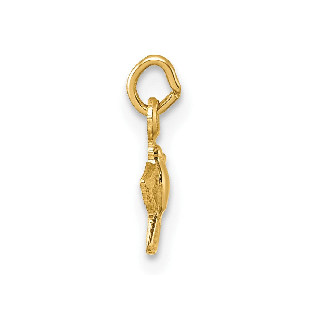 14K Yellow Gold Polished Dove Pendant