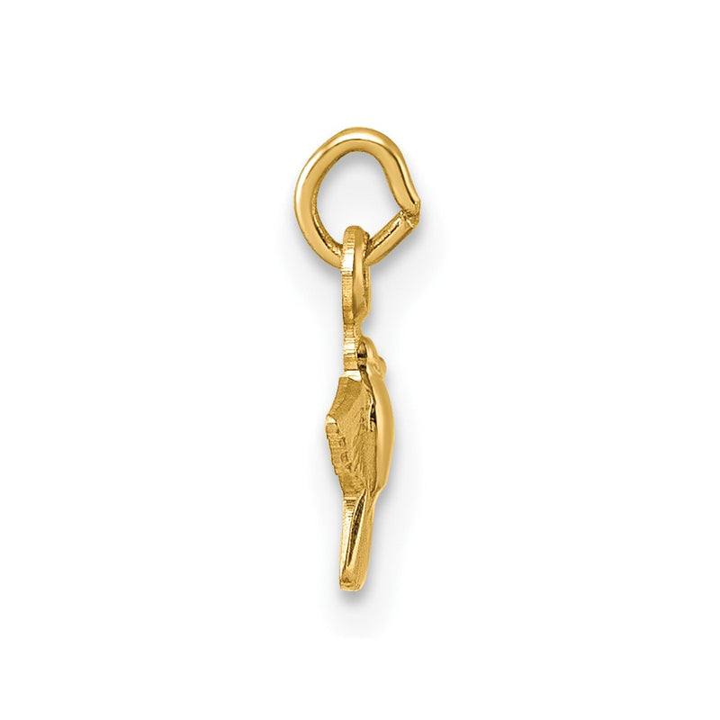 14K Yellow Gold Polished Dove Pendant