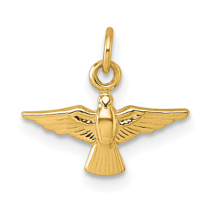 14K Yellow Gold Polished Dove Pendant