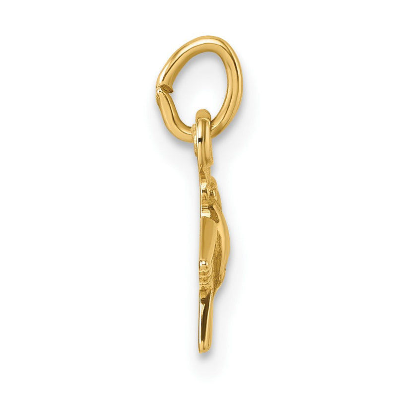 14K Yellow Gold Polished Dove Pendant