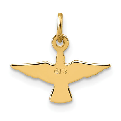 14K Yellow Gold Polished Dove Pendant