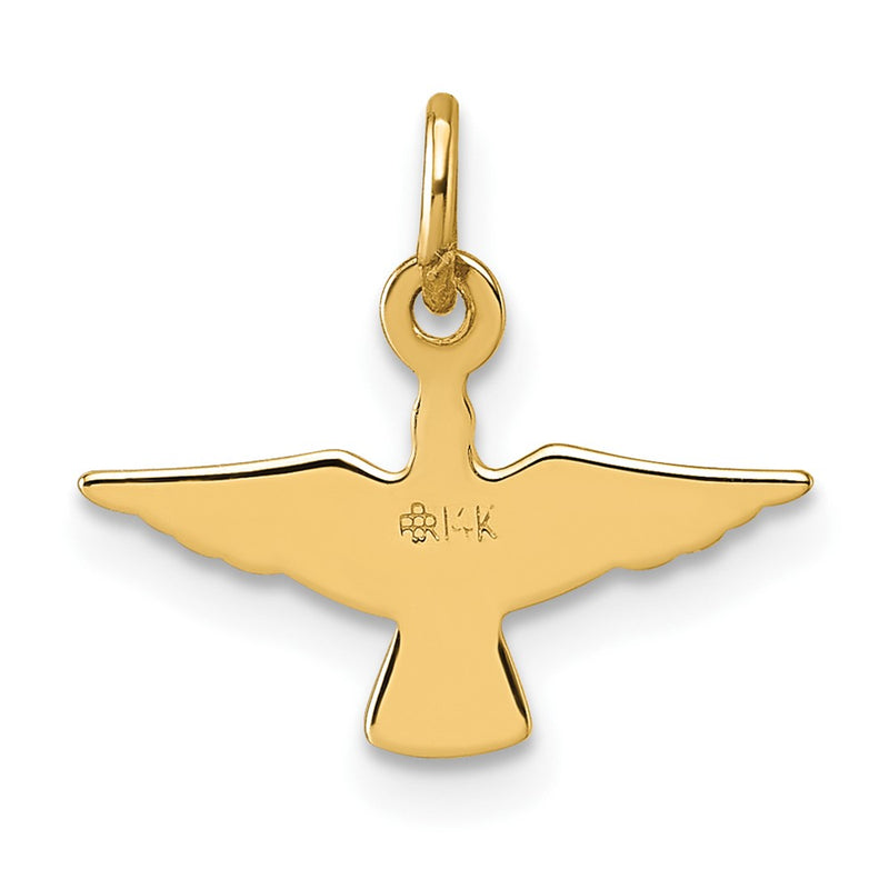 14K Yellow Gold Polished Dove Pendant