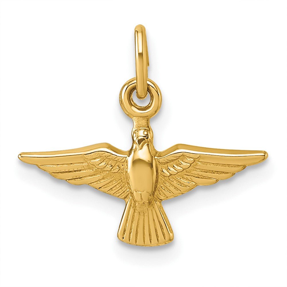 14K Yellow Gold Polished Dove Pendant