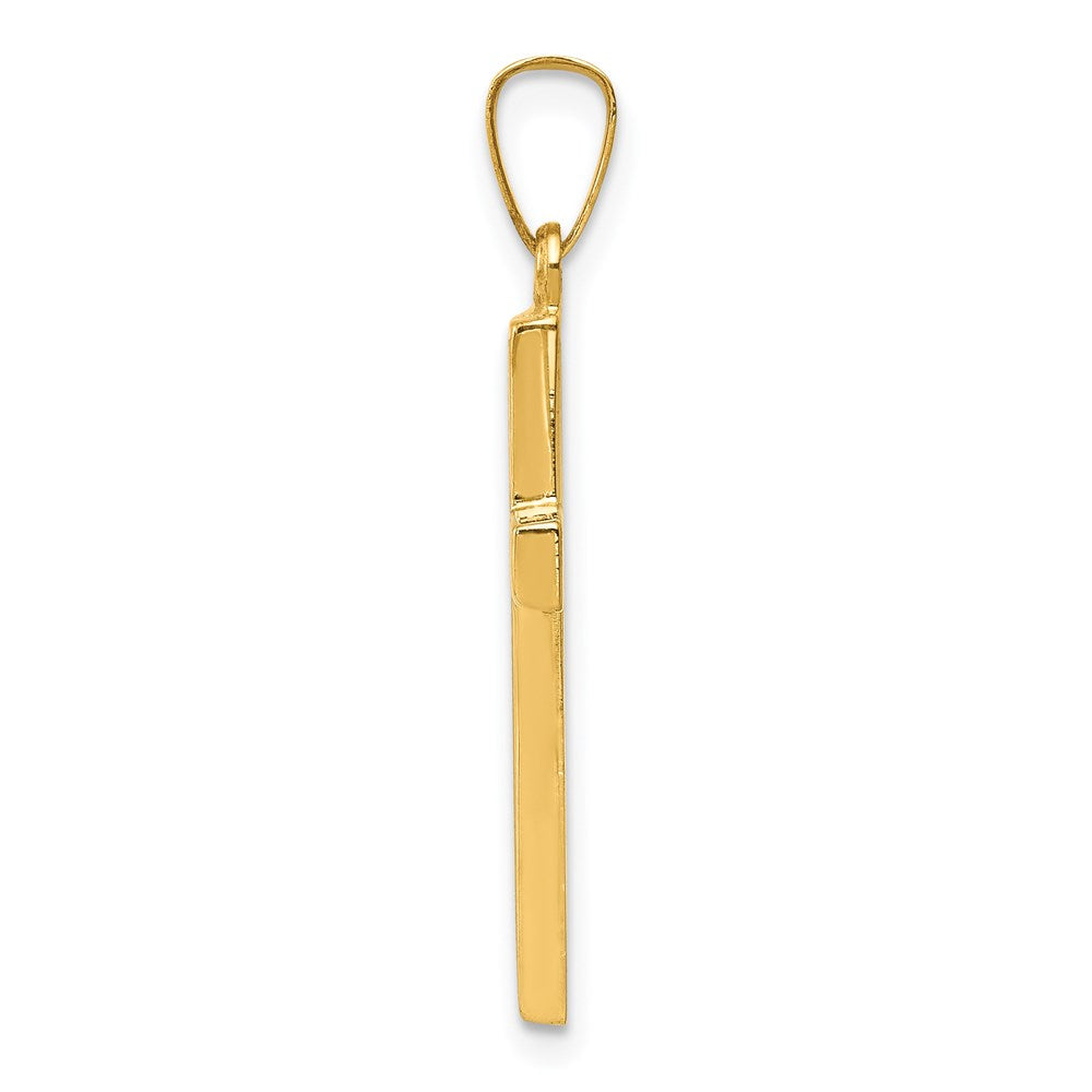 14k Yellow Gold 14k Hollow Cross Pendant