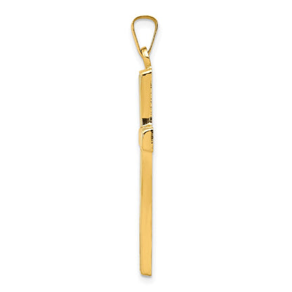 14k Yellow Gold 14k Hollow Cross Pendant