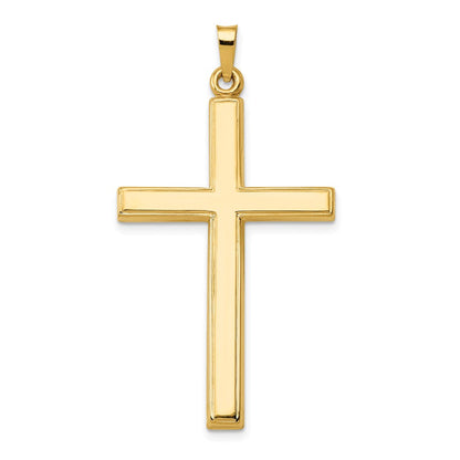 14k Yellow Gold 14k Hollow Cross Pendant
