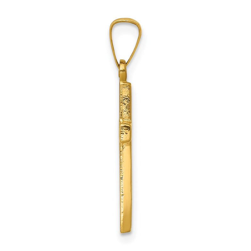 14k Yellow Gold 14k Small Hollow Cross Charm